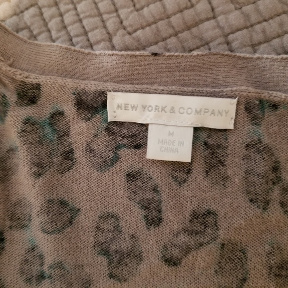 Light Gray Animal Print Cardigan - Picture 2 of 2
